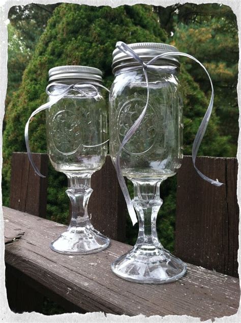 Items Similar To Mason Jar Wine Glass With Lid On Etsy