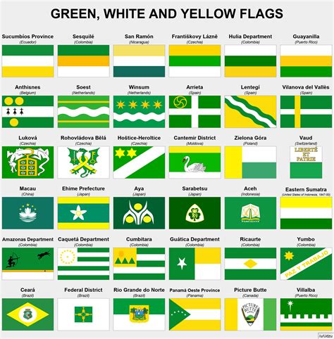 Green White And Yellow Flags Rvexillology