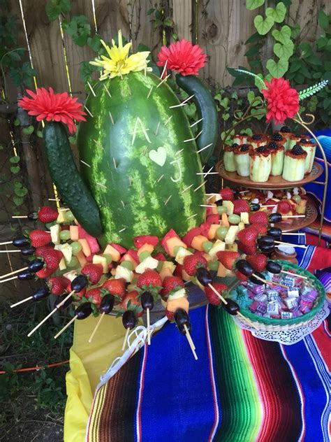 Cactus Watermelon Mexican Theme Party Fiestas De Cumpleaños