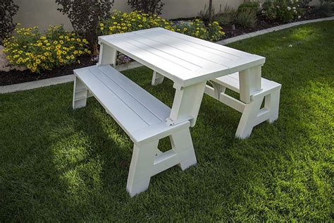 Convertible Bench Picnic Table White Garden Bench Lawn Garden Convert A Bench Picnic Table