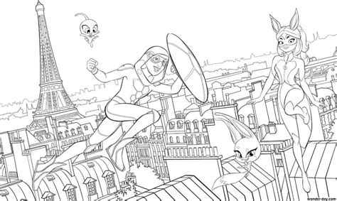 Ladybug And Cat Noir Coloring Pages Printable Coloring Pages Free