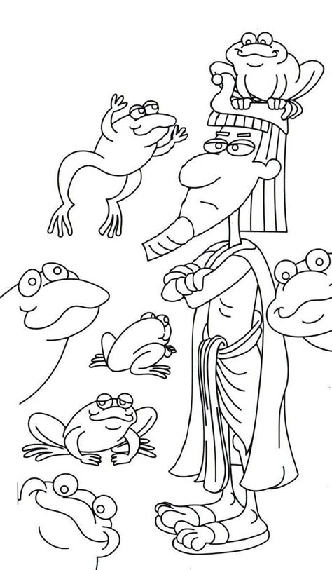 Frog Plague Coloring Page Sketch Coloring Page