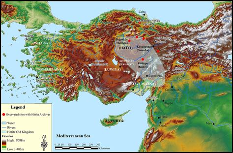 Map Middle Bronnze Age Anatolia Anatolia Mid000017 American