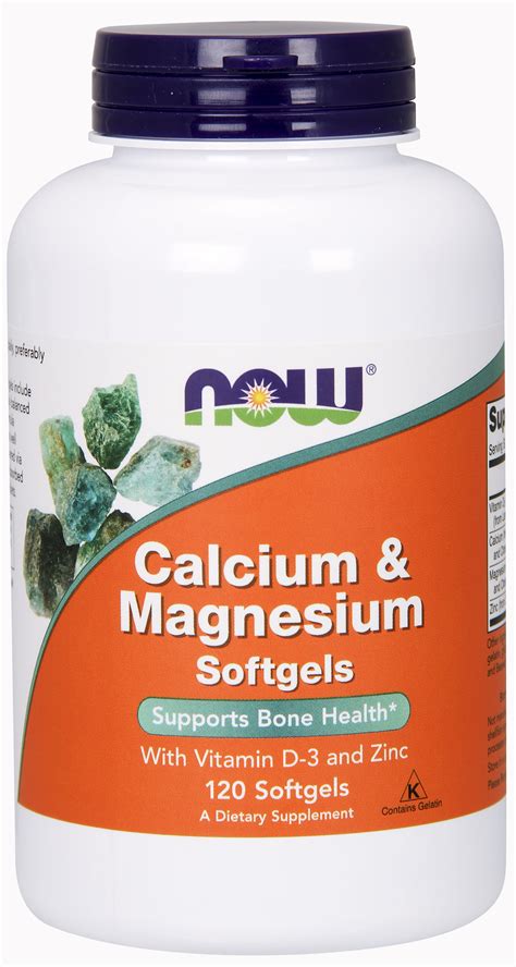 Now Supplements Calcium And Magnesium With Vitamin D 3 And Zinc