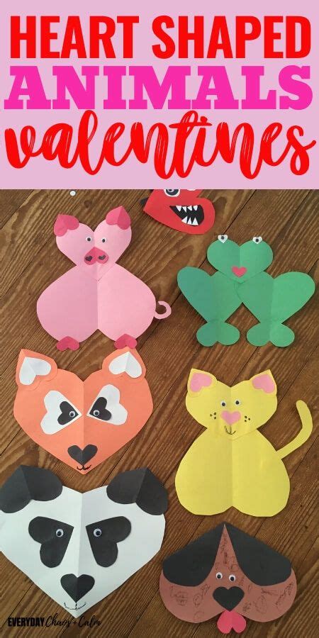 6 Adorable Heart Shaped Animal Crafts For Valentines Day Fun