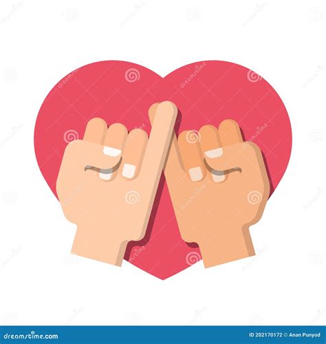 Pinky Promise Vector Illustration By Crafteroks