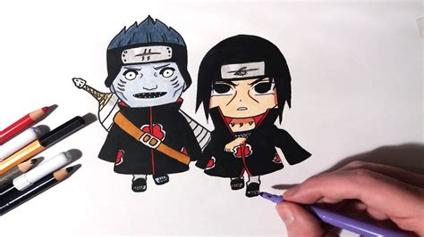 Speed Drawing Chibi Kisame And Itachi Uchiha Naruto Shippuden Youtube