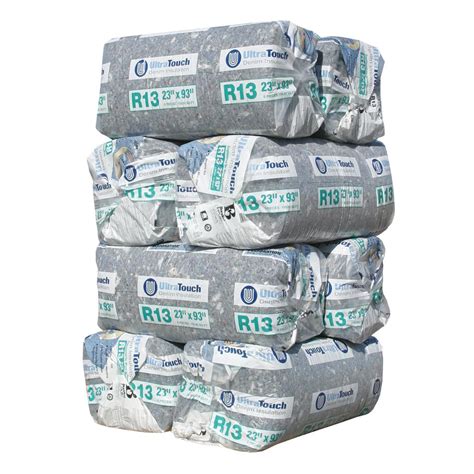 Unbranded R 19 Denim Insulation Batts 15 In X 93 In 12 Bags 10003