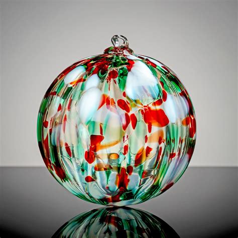 Christmas Crystal Hand Blown Glass Ornament Etsy