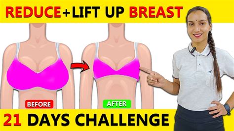21 days challenge reduce breast fat fast lift up your breast burn upper body fat youtube