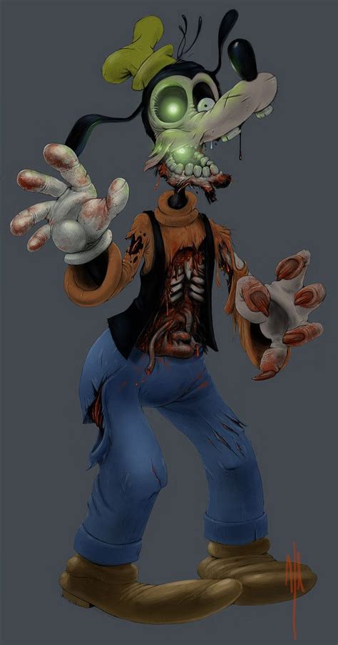 Undead Goofy By Ajonesa On Deviantart Disney Horror Zombie Disney