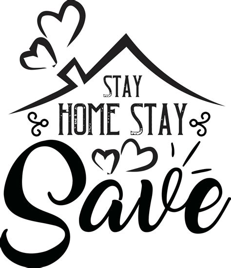 Stay Home Quotes Design 23836602 Vector Art At Vecteezy