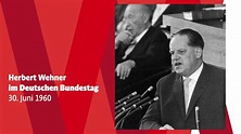 Herbert Wehner - Rede im Deutschen Bundestag am 30. Juni 1960 (Ausschnitt) - YouTube