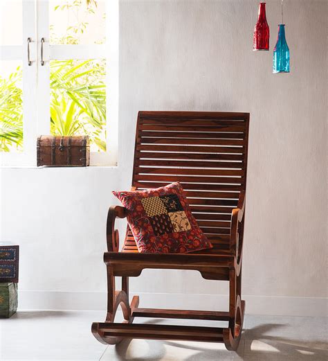 Buy Wellesley Rocking Chair In Honey Oak Finish By Amberville Online