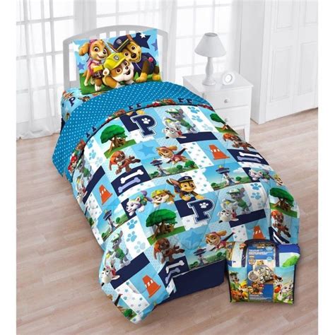 Paw Patrol Comforter Set Pups In The Park Bedding With Bonus Tote New