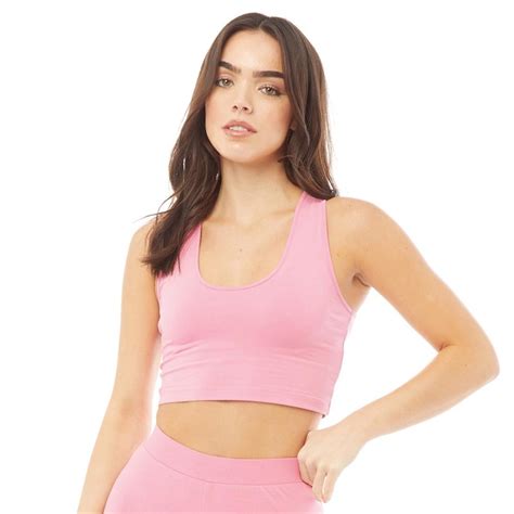 Buy Fluid Womens Organic Cottonelastane Cropped Top Pink