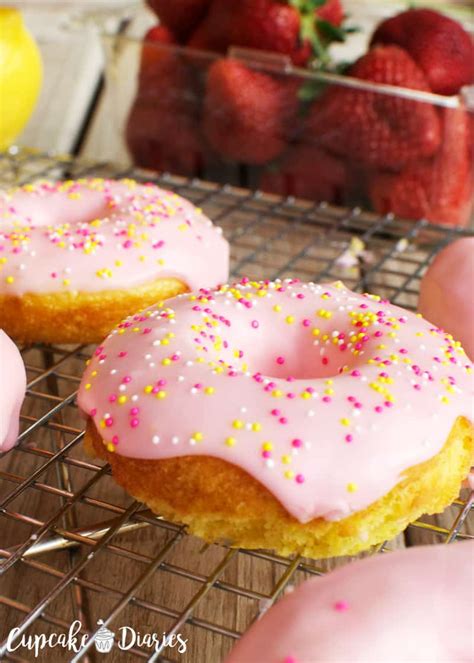 Strawberry Lemon Donuts