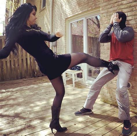 martial arts women krav maga self defense femdom distractions kicks leather pants sporty