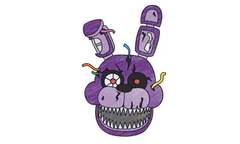 How To Draw Nightmare Bonnie Fnaf My How To Draw