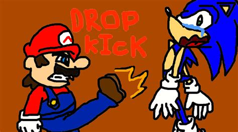 Mario Drop Kick Sonic For Rainbow Dash By Tizlam97 On Deviantart