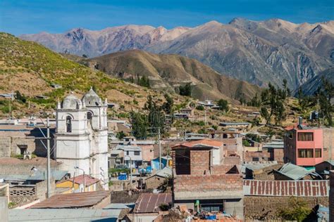 Roofs Of Cabanaconde Village Stock Image Image Of Scenery American