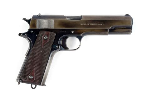 C Colt Model 1911 Us Navy Semi Automatic Pistol Auctions And Price
