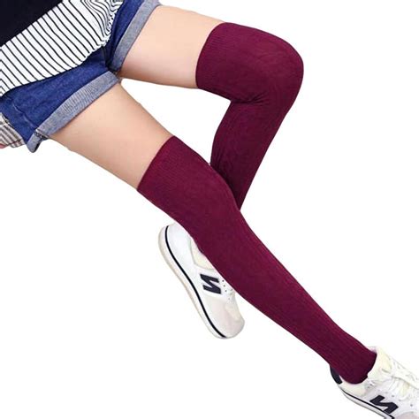 Japanese Fashion Soild Color Calze Sexy Stockings Cotton Warm