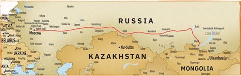 The Trans Siberian Classic Route Westbound