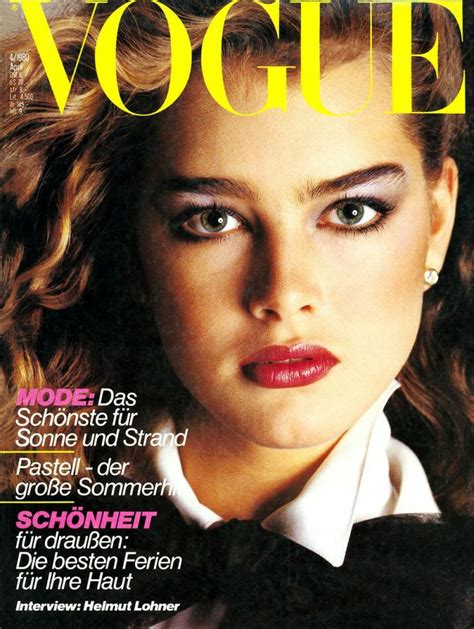 Brooke Shields German Vogue April1980 Cover German Vogue Vogue