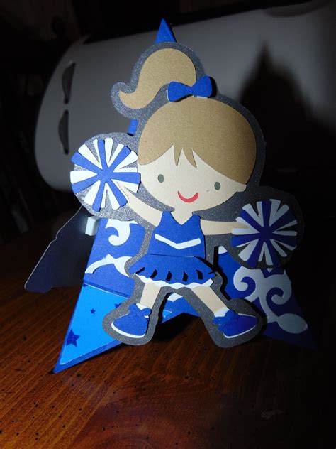 Cricut Create A Friend Cartridge Cheerleader Triangle Fold Card