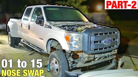 Nose Swap Part 2 2001 F350 73 To 2015 Mcnasty Superduty Conversion