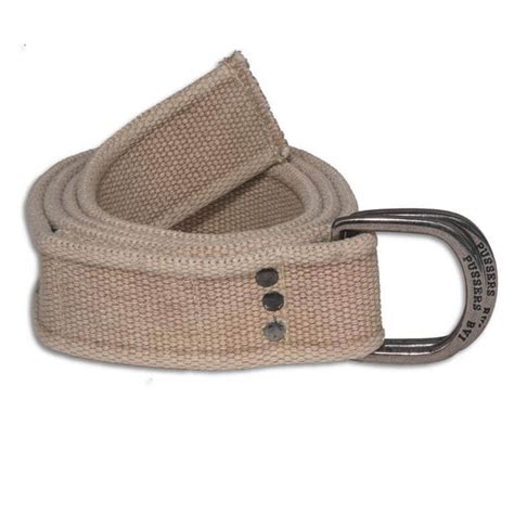 Classic Acid Washed Canvas D Ring Web Belt Pussers British West