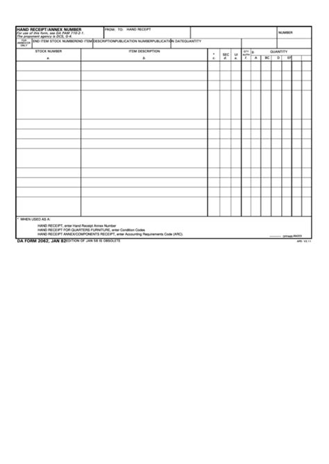 Fillable Da Form 2062 Printable Forms Free Online