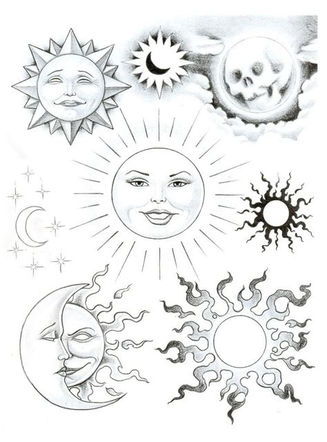 The Sun Moon And Stars Tattoo Design