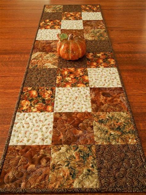 Quilted Autumn Table Runner Morikuma3776 Linens Home And Living