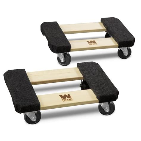 Wen 1320 Lbs Capacity 12 By 18 In Hardwood Furniture Dolly 2 Pack