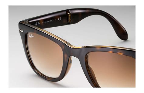 Ray Ban Wayfarer Folding Classic In Brown Lyst