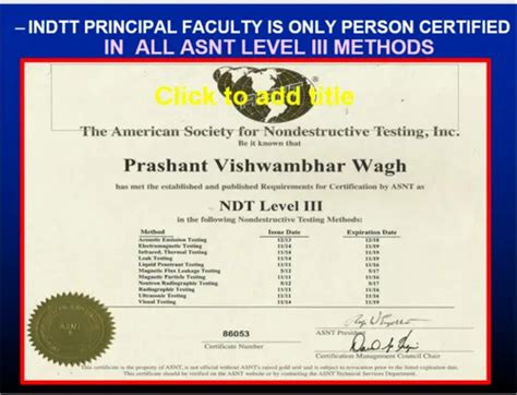 Asnt Ndt Level I Ii Training At Best Price In Navi Mumbai Id