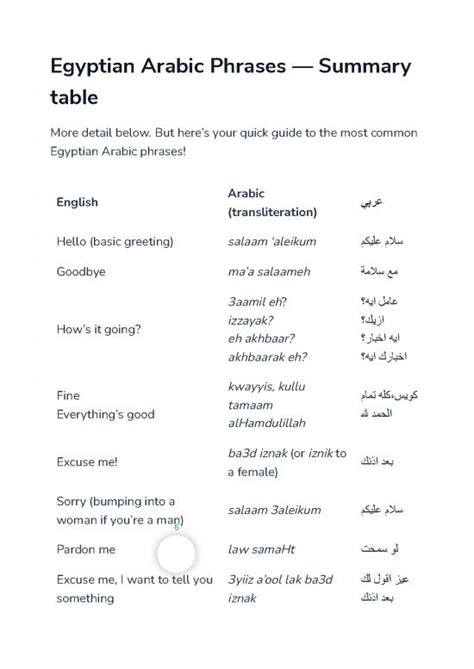arabic pdf 99298 basic egyptian arabic phrases
