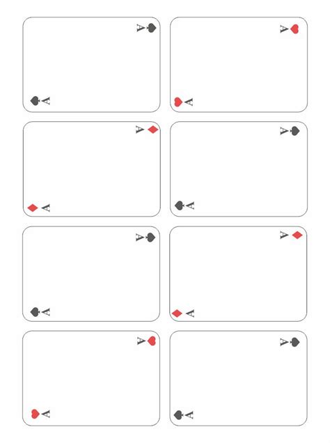 Playing Card Template Word Kanza