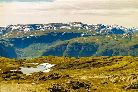Mountains Landscape Route Aurlandsfjellet Norway Stock Photo Image