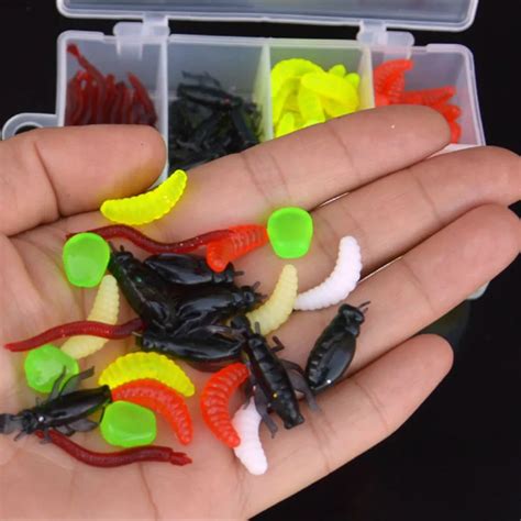 Soft Worm Lure Lure Set Head Jig Hooks Fishing Baits Set Tackle In