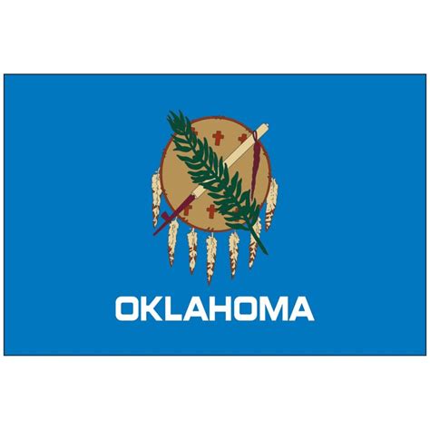 Oklahoma State Flag Flagpole Man