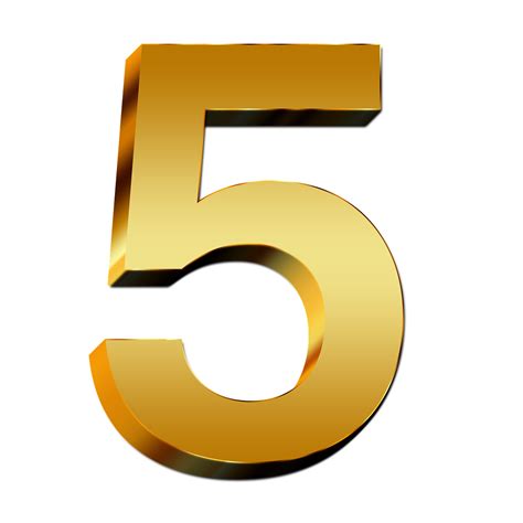 5 Number Png Png All