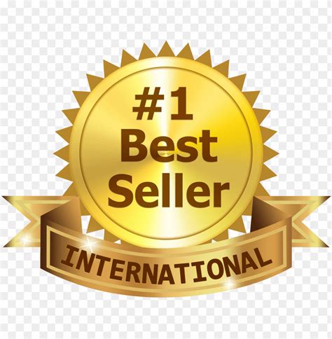 best 1 international best seller ribbon - international best seller PNG ...