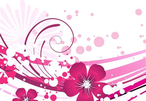 Pink Flower With Abstract Background Vector Graphic Free Vector