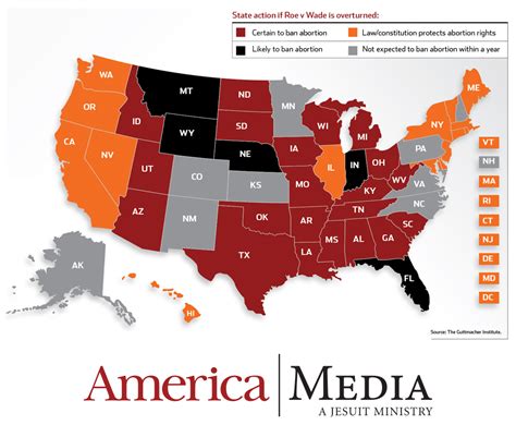 The Divided States Of America A Post Roe Map America Magazine