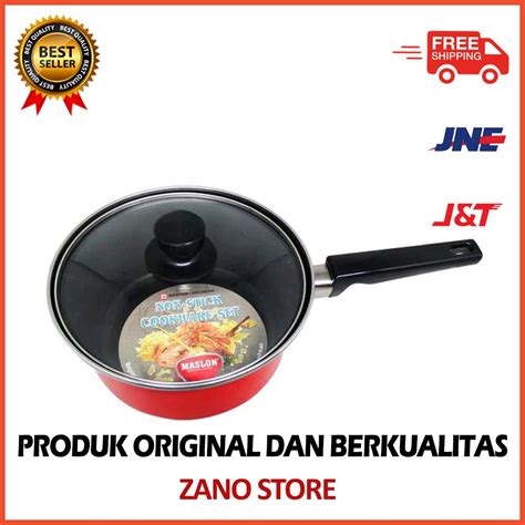 Jual Teflon Sauce Pan Teflon Maslon Cm Maspion T C Set Alat Masak