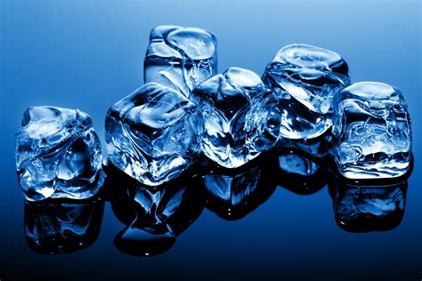 Ice Wallpaper Abstract Ice Cubes Blue Frozen Water Background