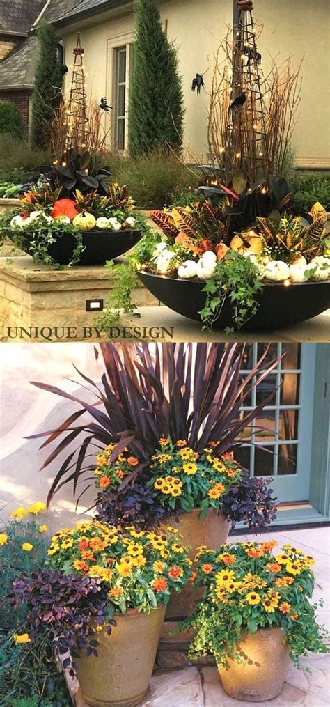 22 Beautiful Fall Planters For Easy Outdoor Fall Decorations Fall
